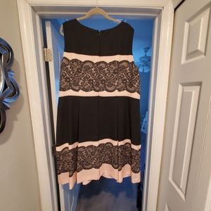 Pink and black dress